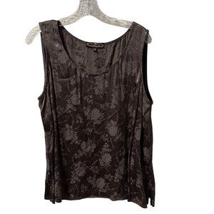 Violet Kay Rayon Floral Sleeveless Top XL Blend blouse